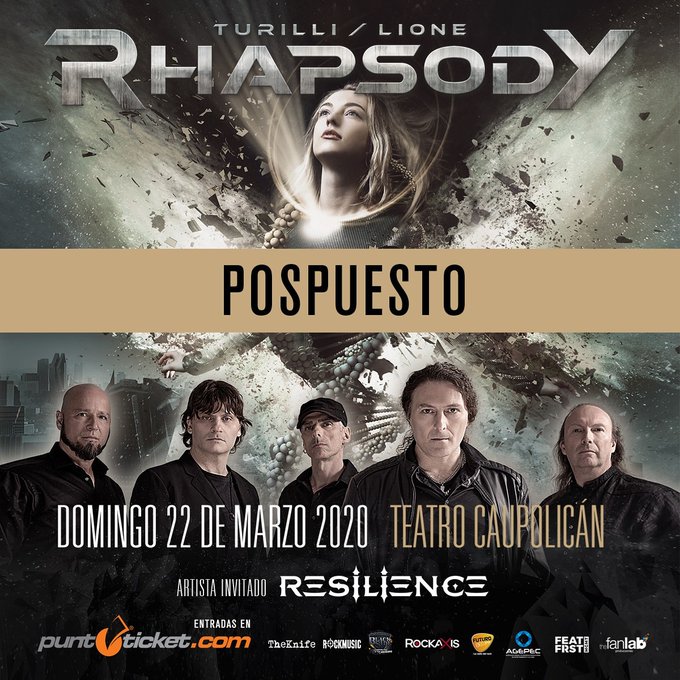 El recital de Turilli / Lione Rhapsody en Chile es pospuesto
